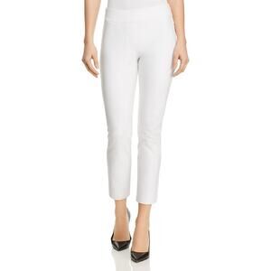 Kobi Halperin Trouser Pant White Crop Straight Side Zip‎ Size 8